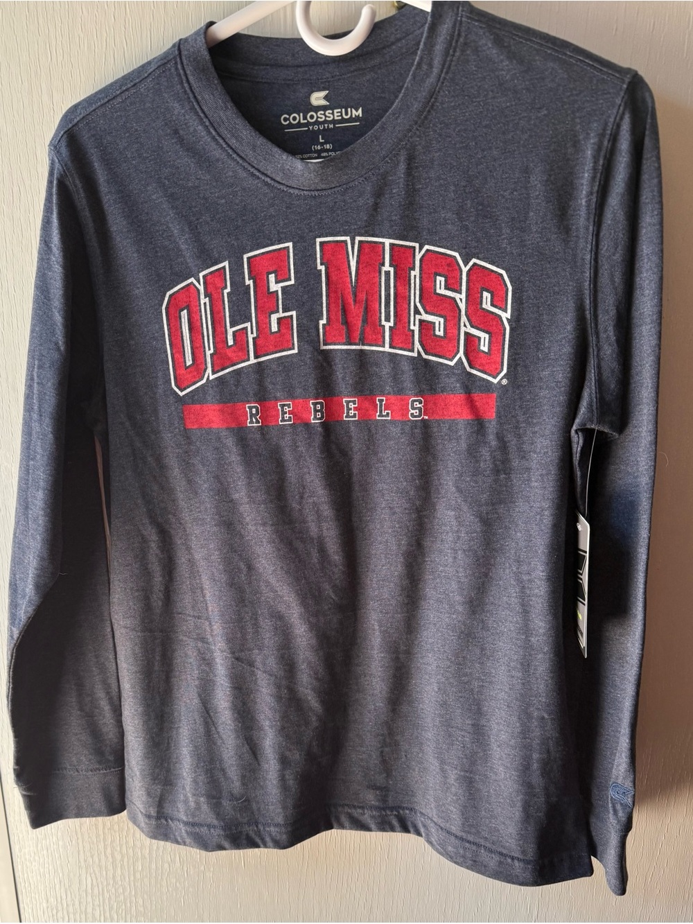 Colosseum  Ole Miss Rebels Long Sleeve Tee - Navy/Red